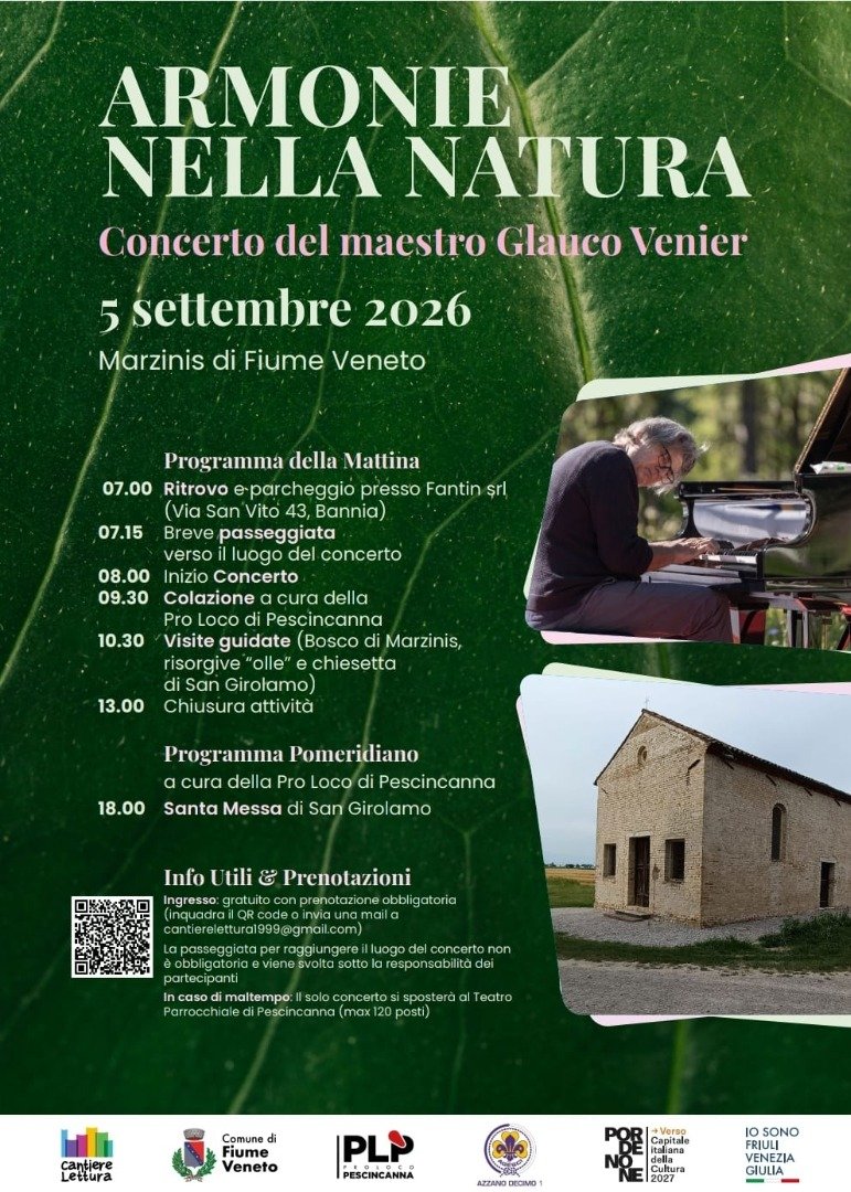ARMONIE NELLA NATURA. CONCERTO DEL MAESTRO GLAUCO VENIER